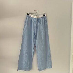 Light Blue Striped Pants
